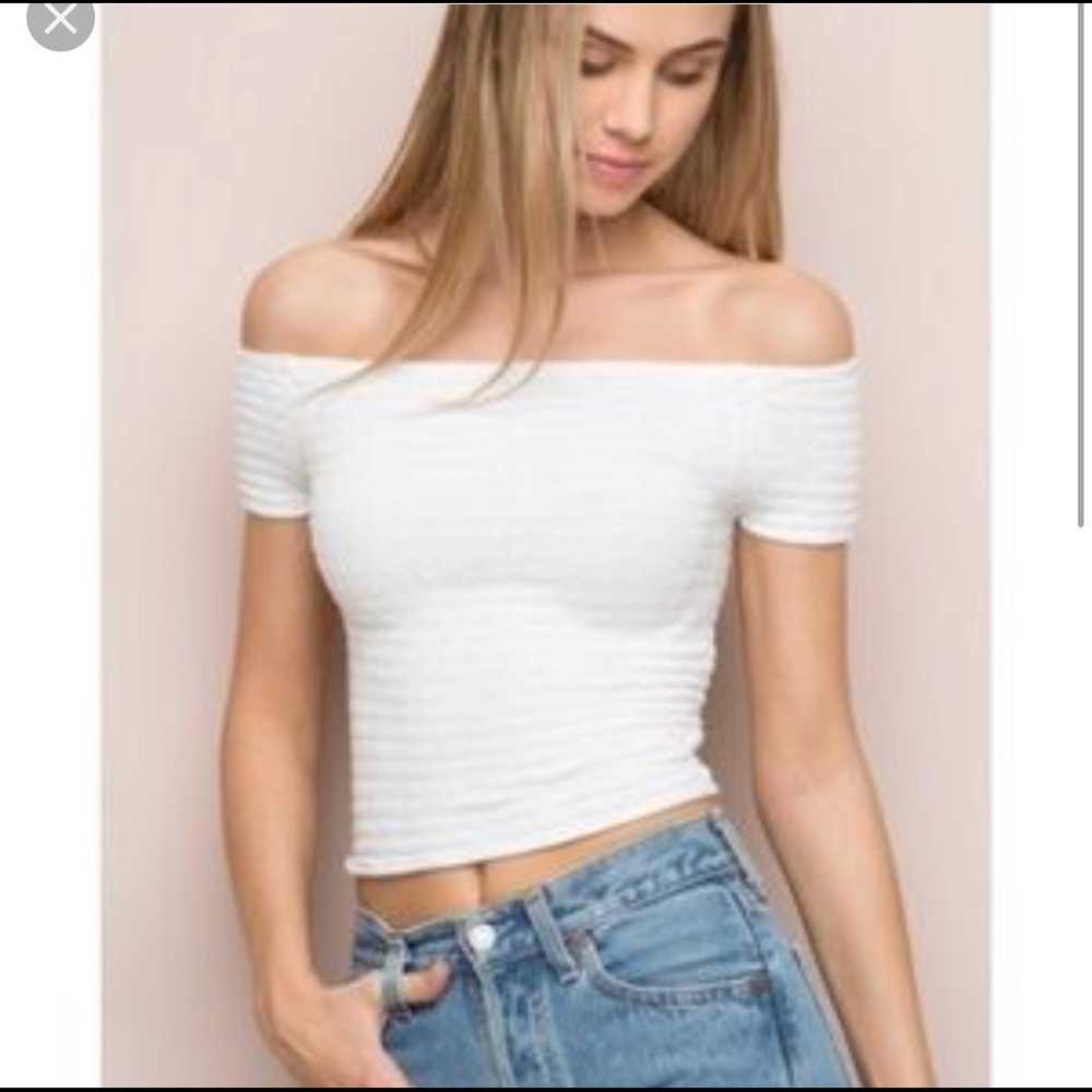 brandy melville off the shoulder top